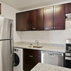 stainless steel appliances with ample lighting